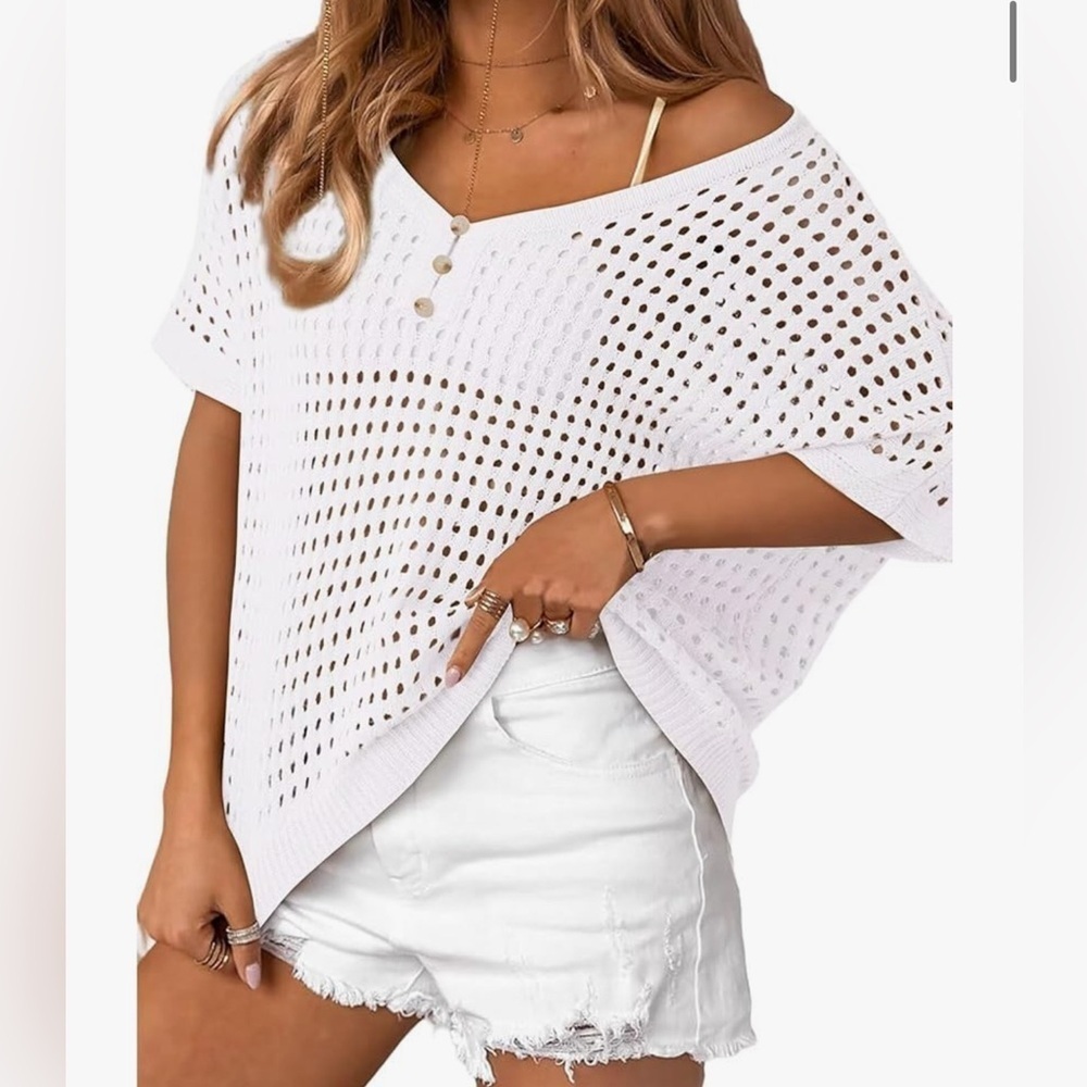 NWOT- Spring/Summer Crochet Hollowed Sweater.